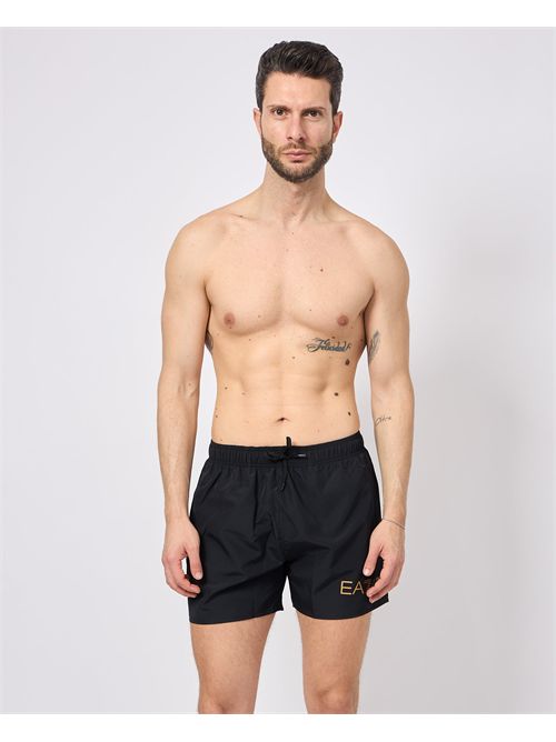 Costume da bagno uomo EA7 con logo a contrasto EMPORIO ARMANI EA7 | 7M000519-AF13049MC004